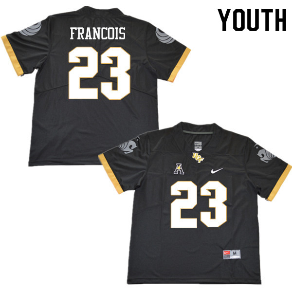 Youth #23 Jaiden Francois UCF Knights College Football Jerseys Sale-Black
